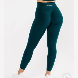 teal alphalete amplify leggings (NEVER WORN)
